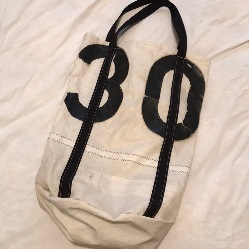 Stylish Cream and Black Tote Bag